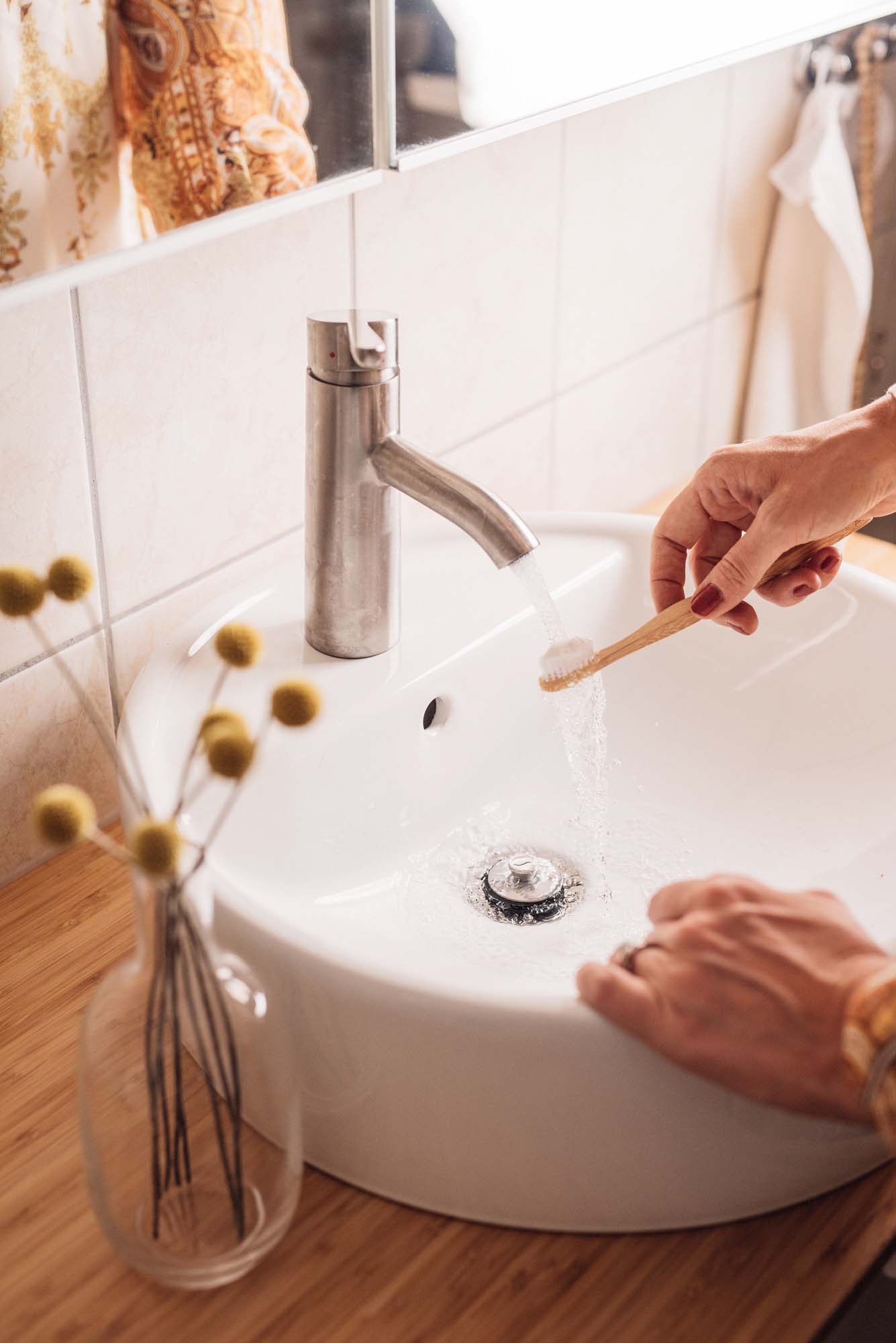 sink with water rushing out of it